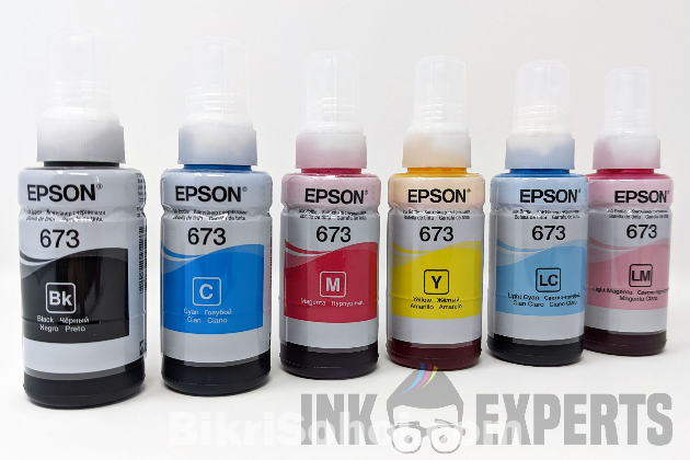 New Genuine Printer InkSet Epson 673 6Pcs Refill For L805
